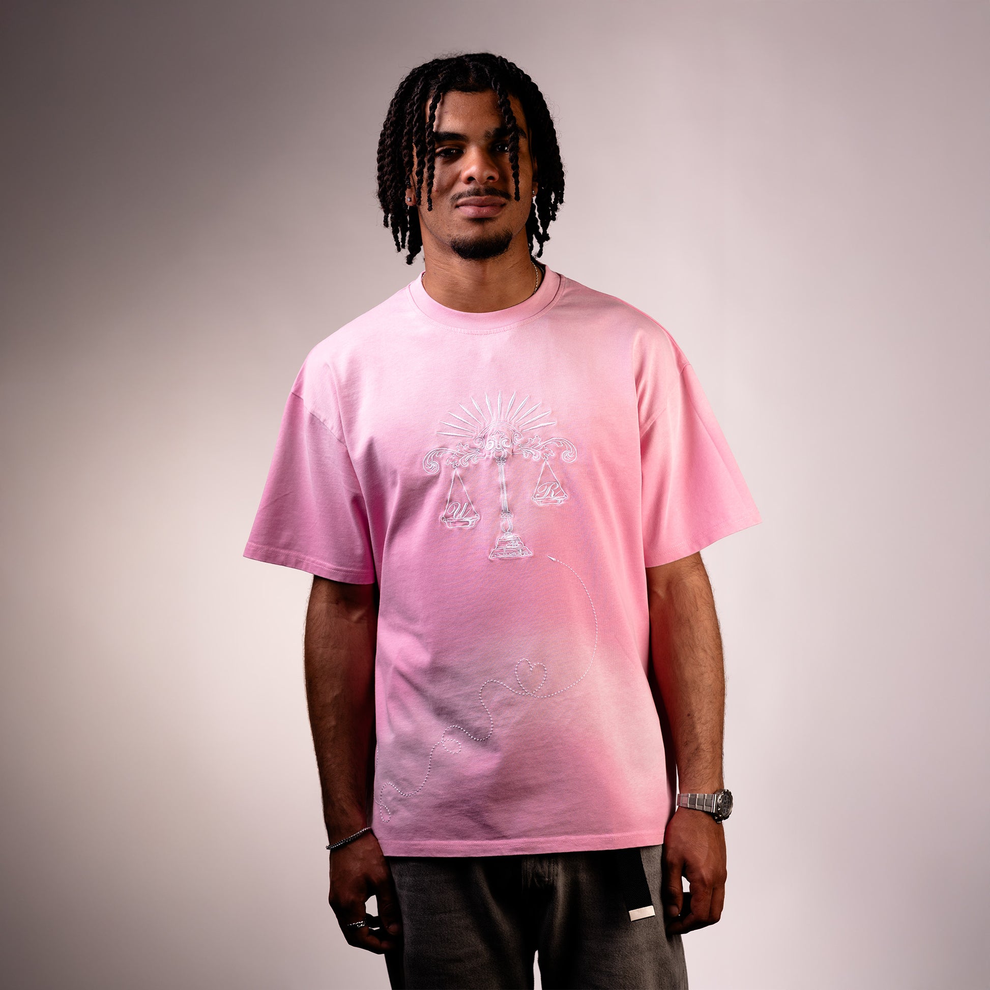 Rosy Pink Acid Washed T-shirt