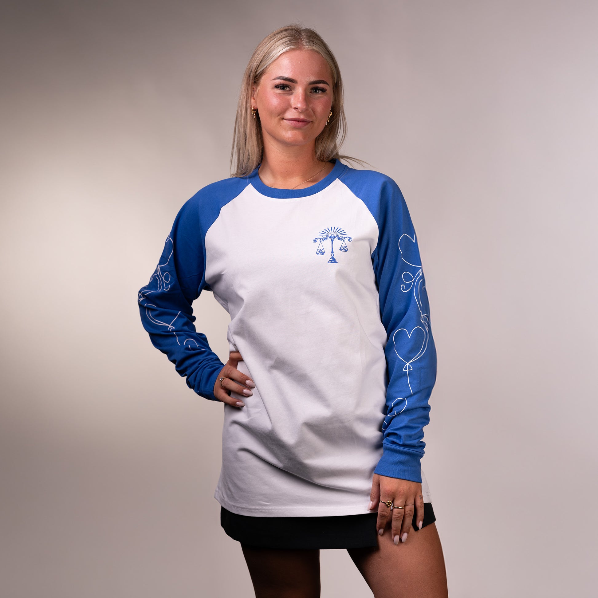 Cobalt Long Sleeve Blue/White