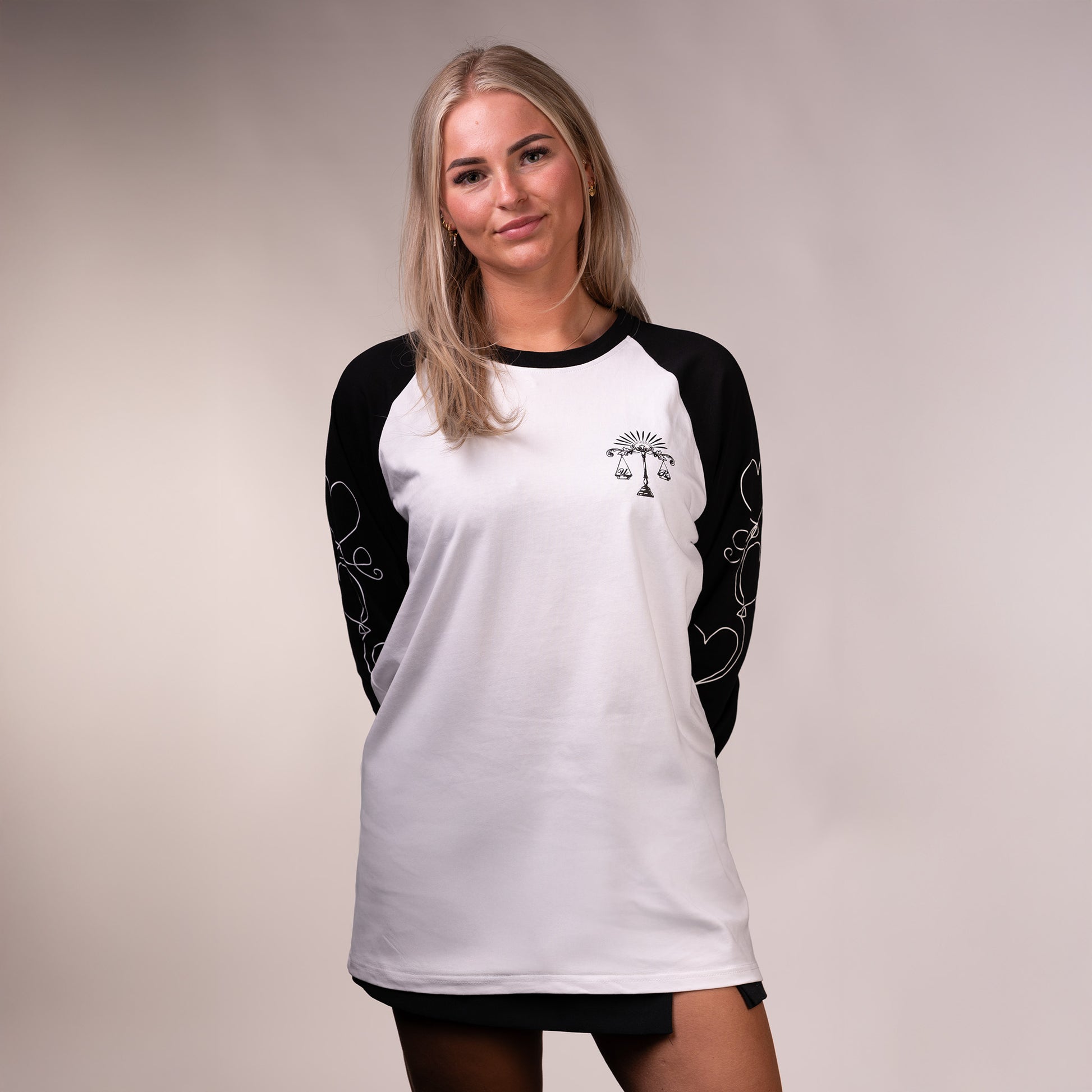 Midnight Long Sleeve Black/White